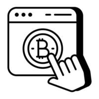 Modern design icon of bitcoin website vector