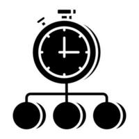 An icon design of time network vector