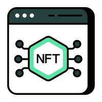 A colored design icon of nft network vector