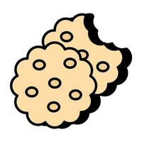 An editable design icon of biscuits vector