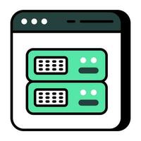An icon design of online server vector