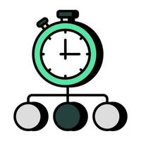 An icon design of time network vector