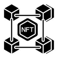 A premium download icon of nft blockchain vector