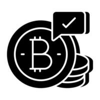 Creative design icon of bitcoin chat vector