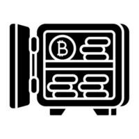 Perfect design icon of bitcoin vault vector