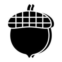 A beautiful design icon of acorn fruit vector