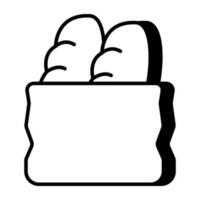 Trendy design icon of loaf breads vector