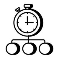 An icon design of time network vector