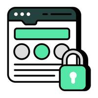 Trendy vector design of secure website