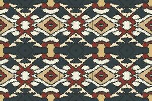 ikat floral cachemir bordado antecedentes. ikat diseño geométrico étnico oriental modelo tradicional. ikat azteca estilo resumen diseño para impresión textura,tela,sari,sari,alfombra. vector