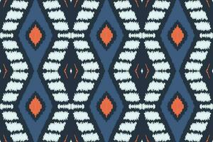 Ikat Fabric Paisley Embroidery Background. Ikat Floral Geometric Ethnic Oriental Pattern Traditional. Ikat Aztec Style Abstract Design for Print Texture,fabric,saree,sari,carpet. vector