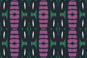 Ikat Paisley Pattern Embroidery Background. Ikat Damask Geometric Ethnic Oriental Pattern traditional.aztec Style Abstract Vector illustration.design for Texture,fabric,clothing,wrapping,sarong.