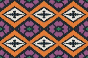 ikat cachemir modelo bordado antecedentes. ikat diseños geométrico étnico oriental modelo tradicional. ikat azteca estilo resumen diseño para impresión textura,tela,sari,sari,alfombra. vector