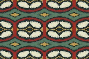 ikat damasco cachemir bordado antecedentes. ikat triángulo geométrico étnico oriental modelo tradicional.azteca estilo resumen vector ilustración.diseño para textura,tela,ropa,envoltura,pareo.