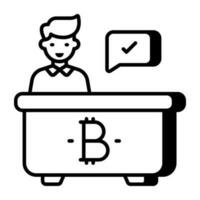 Creative design icon of bitcoin investor vector