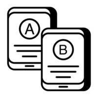 Vector design of a b test
