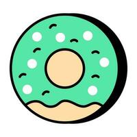 diseño vectorial de moda de donut vector