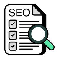 A unique design icon of seo audit vector