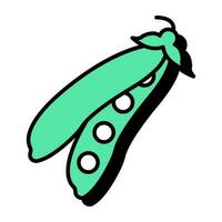 Trendy vector design of peas