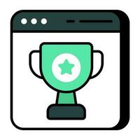 A flat design icon of website ranking vector
