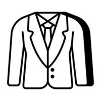 An icon design of men suit vector