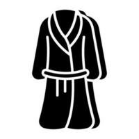 Bathrobe icon in solid design available for instant download vector