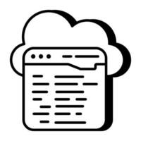 Unique design icon of cloud source code vector