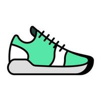 único diseño icono de zapatillas vector