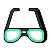 un icono de diseño único de gafas vector