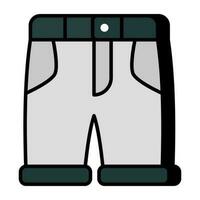 icono de diseño perfecto de pantalones cortos vector