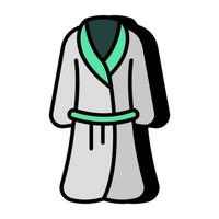 Bathrobe icon in flat design available for instant download vector