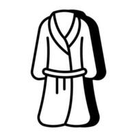 Bathrobe icon in linear design available for instant download vector