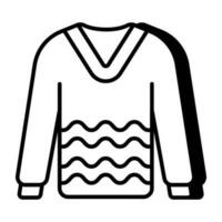 Icon of sweater in vector design