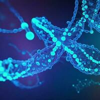 Molecular structure of DNA. Science and technology concept. photo