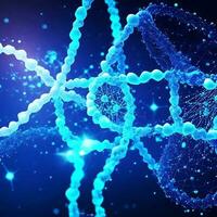 Molecular structure of DNA. Science and technology concept. photo
