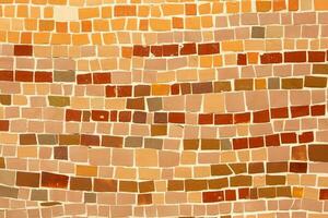 Colorful ceramic mosaic on the walls of the building. Abstract background and texture for design. photo