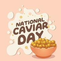 national caviar day design template. caviar vector illustration. caviar in bowl vector design.