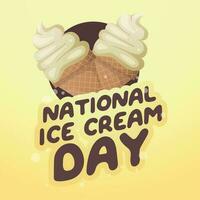 national ice cream day design template for celebration. ice cream design template. ice cream vector illustration. flat ice cream design.