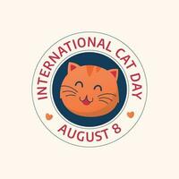 international cat day design template for celebration. cat illustration. cat vector design. international cat day.