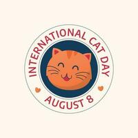 international cat day design template for celebration. cat illustration. cat vector design. international cat day.