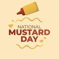 national mustard day design template for celebration. mustard vector design. mustard illustration. mustard and hot dog.