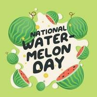 national watermelon day design template for celebration. watermelon vector design. watermelon image. flat watermelon illustration.