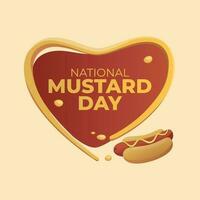 national mustard day design template for celebration. mustard vector design. mustard illustration. mustard and hot dog.
