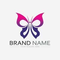 Beauty Butterfly animal icon design vector