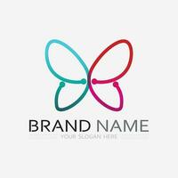 Beauty Butterfly animal icon design vector