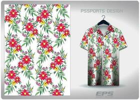 Vector hawaiian shirt background image.ivy flower pattern design, illustration, textile background for hawaiian shirt,jersey hawaiian shirt