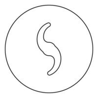Blender blade grinder food rotating knife icon in circle round black color vector illustration image outline contour line thin style