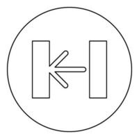 Turnstile turnstile baffle gate entrance concept flap security barrier access control icon in circle round black color vector illustration image outline contour line thin style