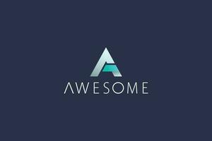 Letter A modern unique logo vector