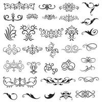 Vector illustration graphic elements for design, Swirl elements decorative illustration